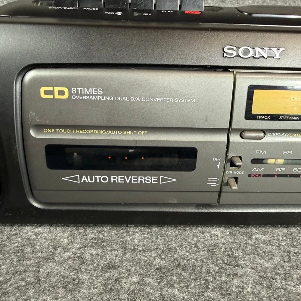 Sony CFD-S9 CD Radio Cassette‎ Boombox – Untested – For Parts or Repair